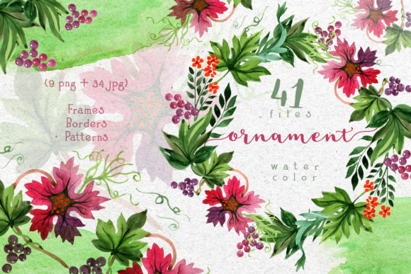 Autumn Ornament Watercolor Leaves Set Review