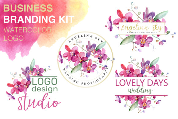LOGO with Pink Orchids Watercolor Review