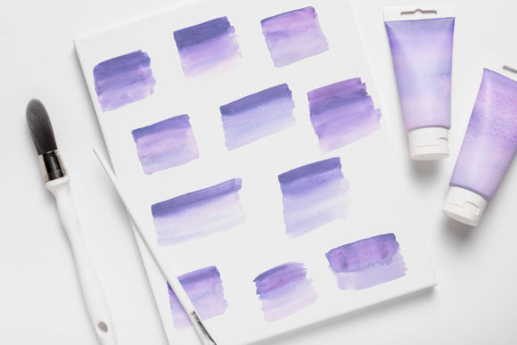 Review: 11 Blue Two Tone Watercolor Strokes