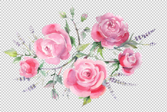 Review: Bouquet with Roses and Lavender Pink Watercolor