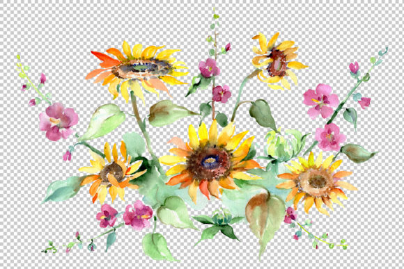 Reviewing Bouquet of Sunflowers Watercolor