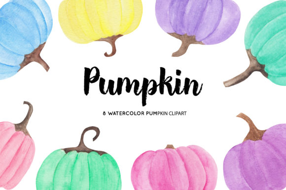 Watercolor Pumpkin Illustrations for Branding
