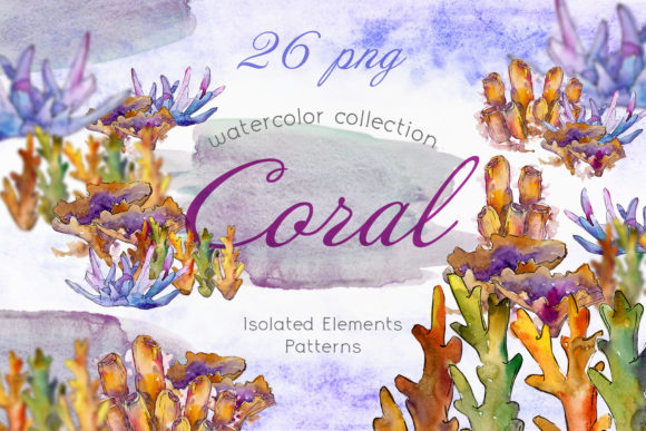 Watercolor Sea Corals Illustrations Review